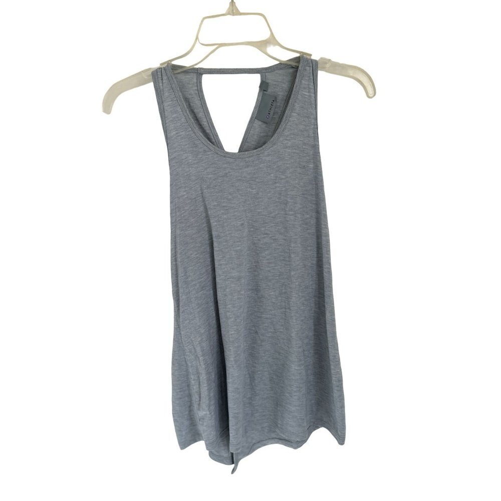 Athleta Tank Overlapping Back Gray Lightweight - image 6